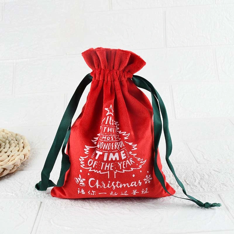 New Year&prime;s Blessing Bag, Christmas Flannel Bag, Ping an Fruit Bag, Christmas Gift Bag, Gift Bag, Candy Drawstring Bag