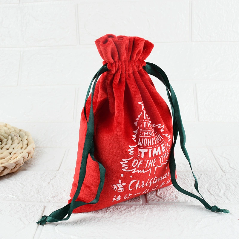 New Year&prime;s Blessing Bag, Christmas Flannel Bag, Ping an Fruit Bag, Christmas Gift Bag, Gift Bag, Candy Drawstring Bag