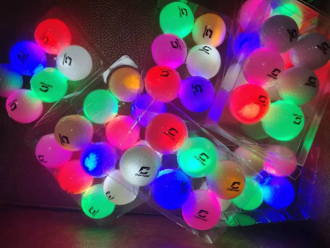 High Quality Long Distance Night LED Golf Light Ball 3 Layer Glowing Balls Custom Manufacturer