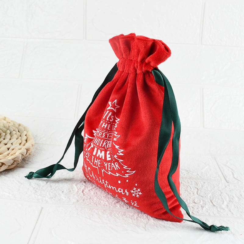 New Year&prime;s Blessing Bag, Christmas Flannel Bag, Ping an Fruit Bag, Christmas Gift Bag, Gift Bag, Candy Drawstring Bag