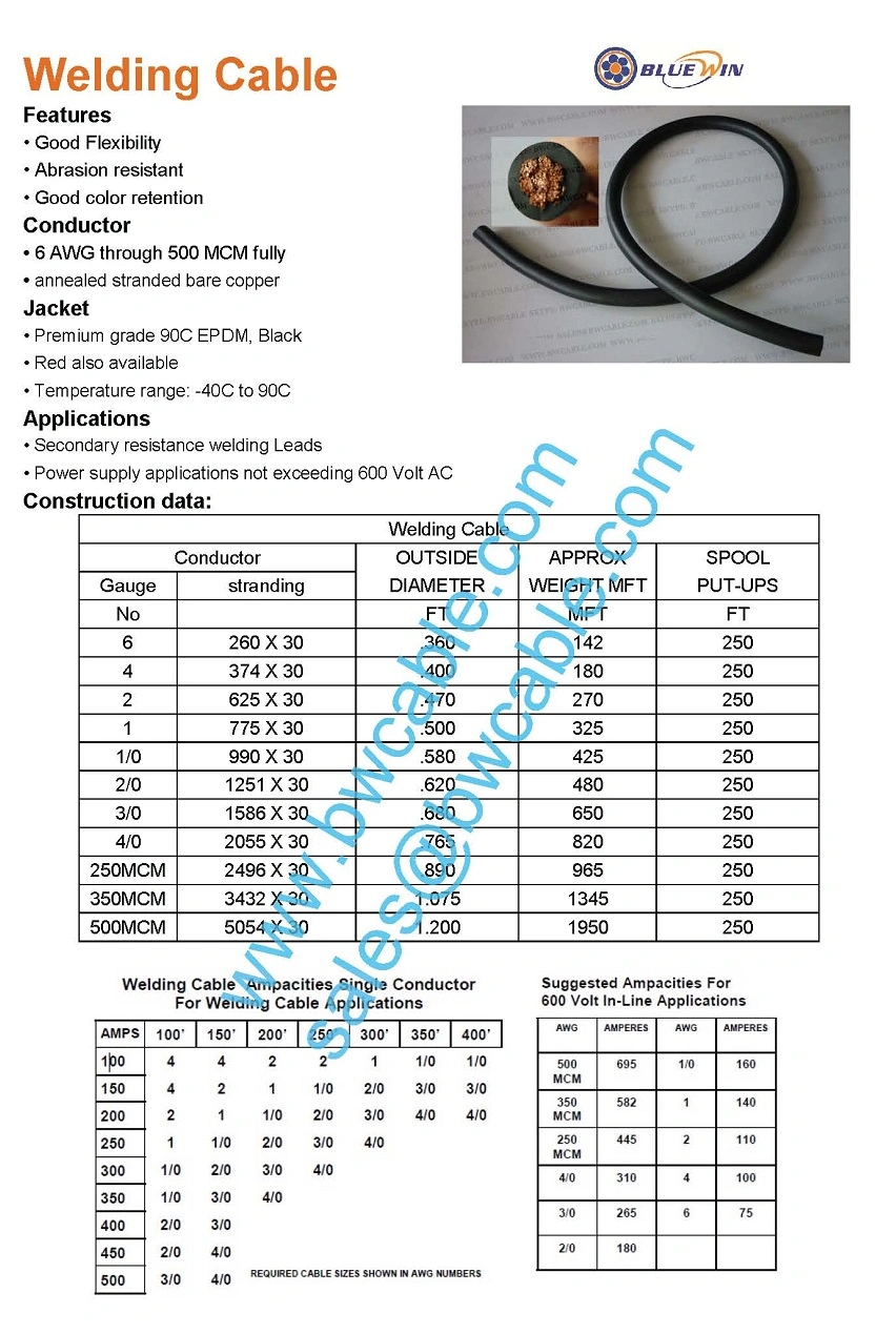 2 Gauge Flexible Cable 2/0 Flexible Welding Cable 4 Gauge Flexible Welding Cable Class K Flex Cable Cobra X Flex Cable