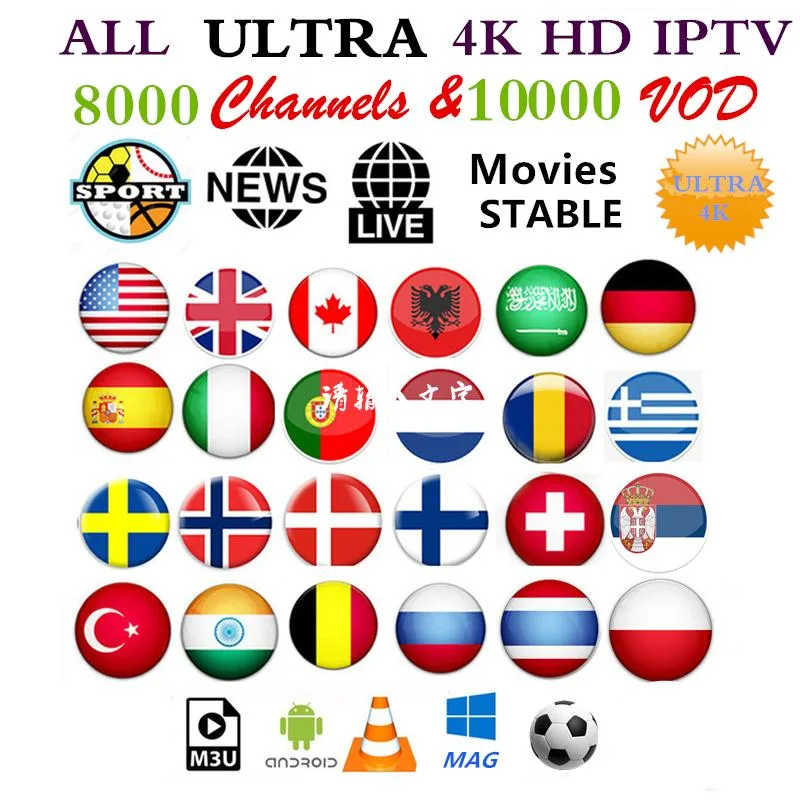 Hi-Ott IPTV Cobra Reseller Panel for Dutch Germany USA Canada UK Italy Arabic India Pakistan Turkish 18+ M3u List for Android Set Top Box