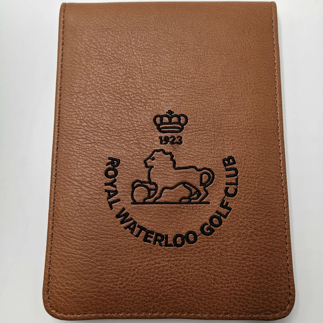 Golf Yardage Book Holder Custom PU Leatherette Scorecard Holder