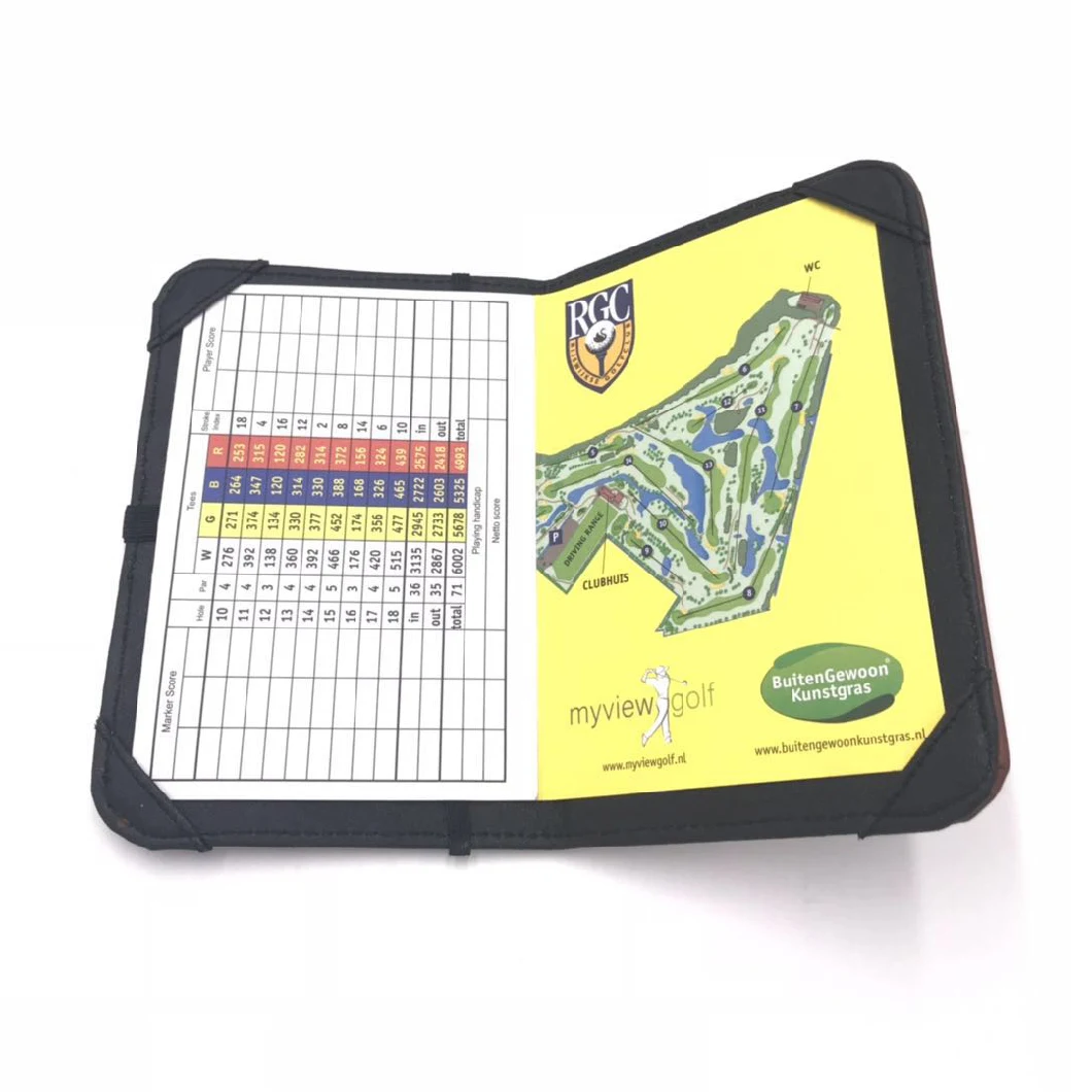 High Quality Factory Wholesale Custom Design Golf Scorecard Leather Holder