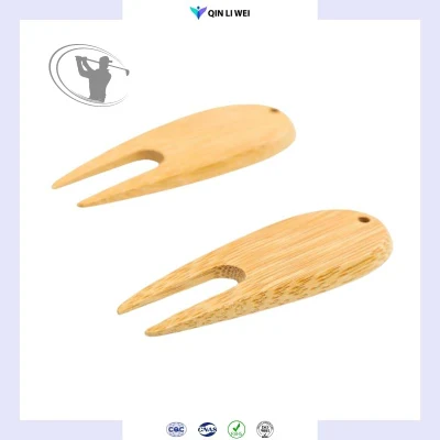 Bamboo Divot Tool 70*27mm Golf Accessories