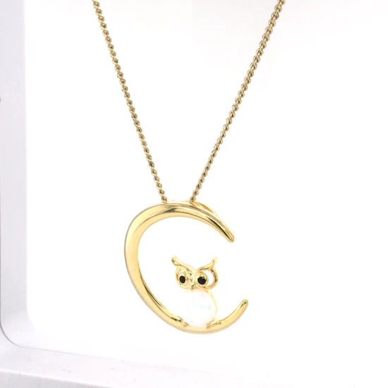 Fashion Jewelry Accessories Sex Lip Ping Stone Match Cothes Gold Plated Brass Necklace