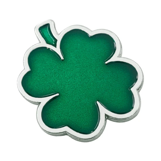 25mm Metal Four Leaf Clover Gold and Onion Powder Golf Ball Marker