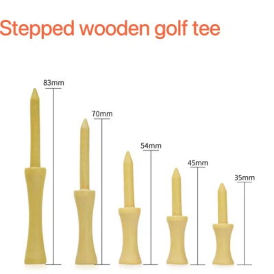 Factory Wholesale Golf Tees Stepped Wooden Golf Tee