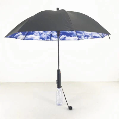 Outdoor Mist Cooling Fan Umbrella with Fan and Water Spray Function